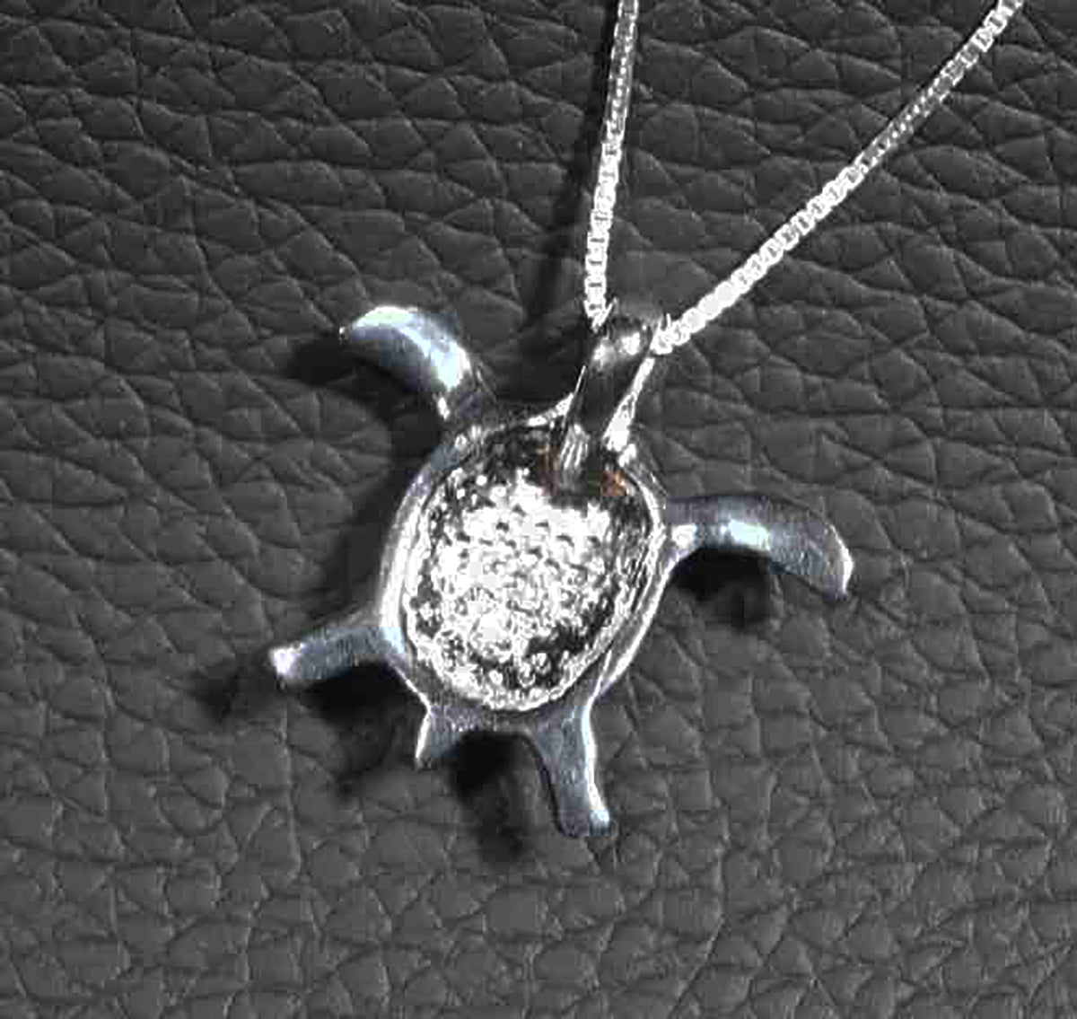 Timeless Sterling Silver Turtle Pendant with Shimmering Blue Opal on Italian Box Chain