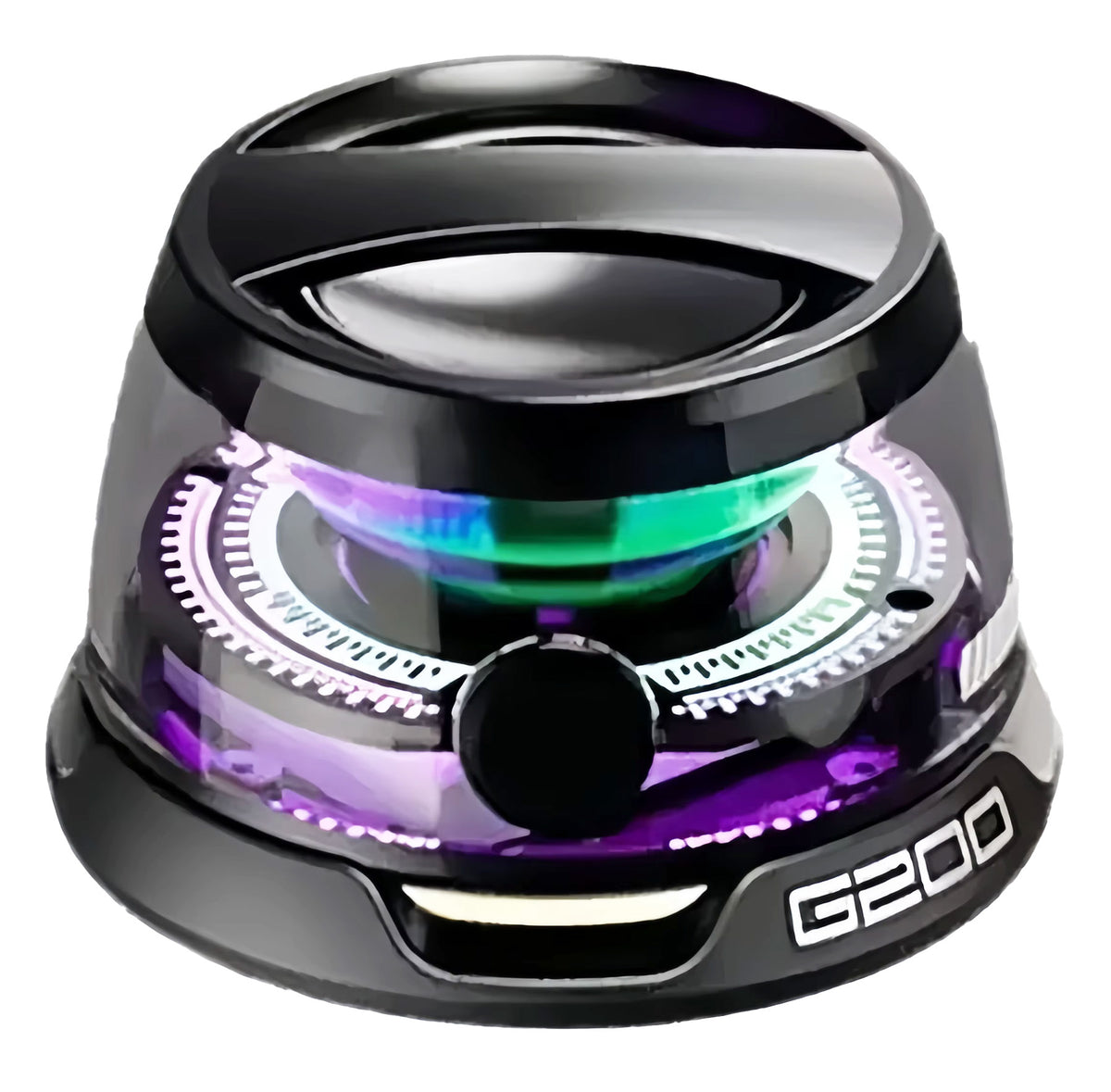 Mini Magnetic Hi-Fi Bluetooth 5 Watt Speaker and Phone Stand with LED Light - Purple