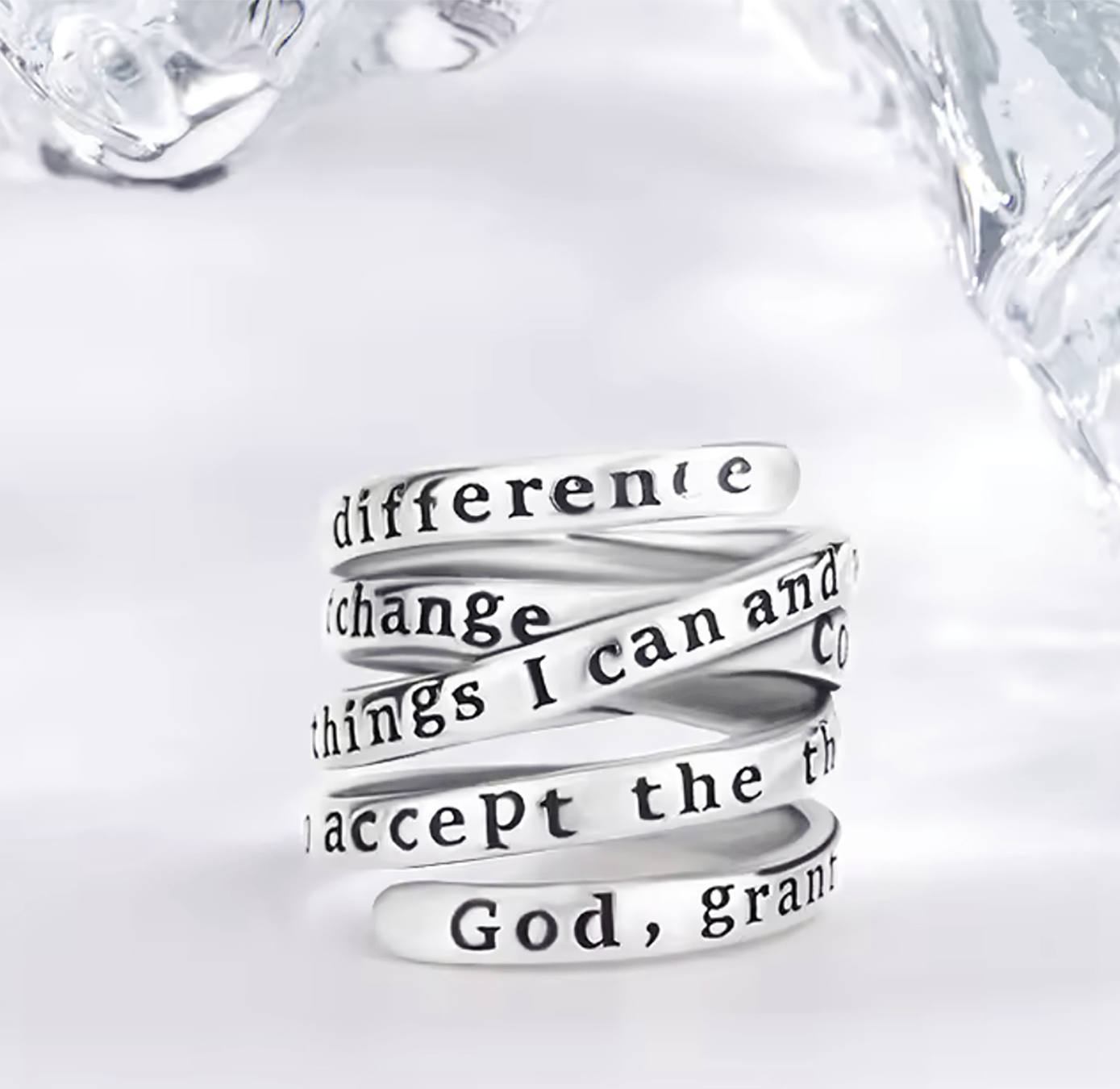 Eternal Spiral – Sterling Silver Adjustable Wrap Ring for Her