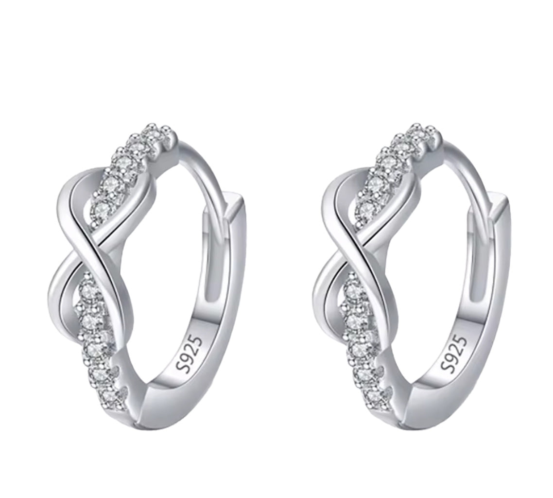 Forever Love Sparkle Set – Sterling Silver Necklace, Bracelet and Earrings