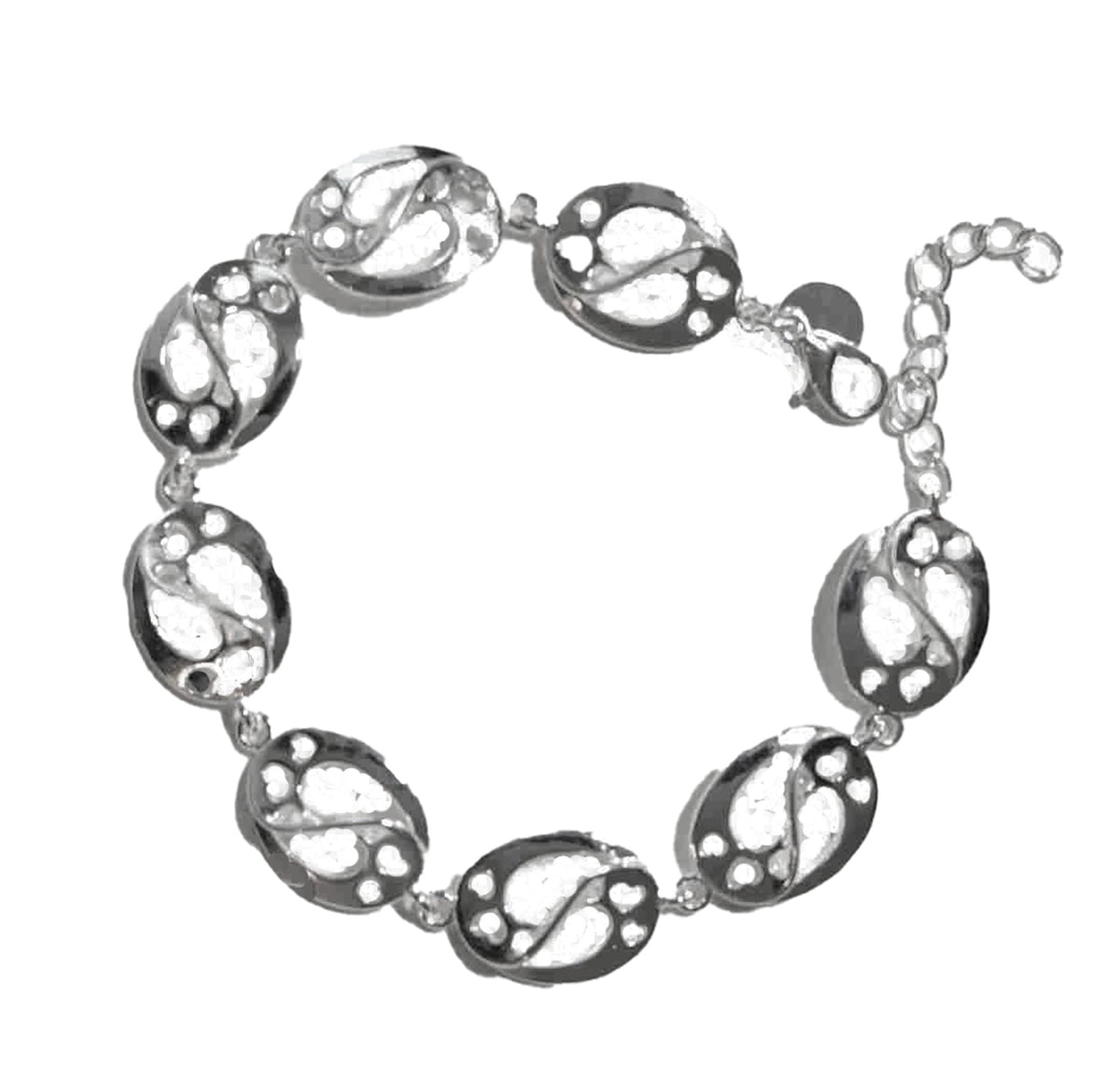 Hearts in Harmony Sterling Silver Link Bracelet –Timeless Love