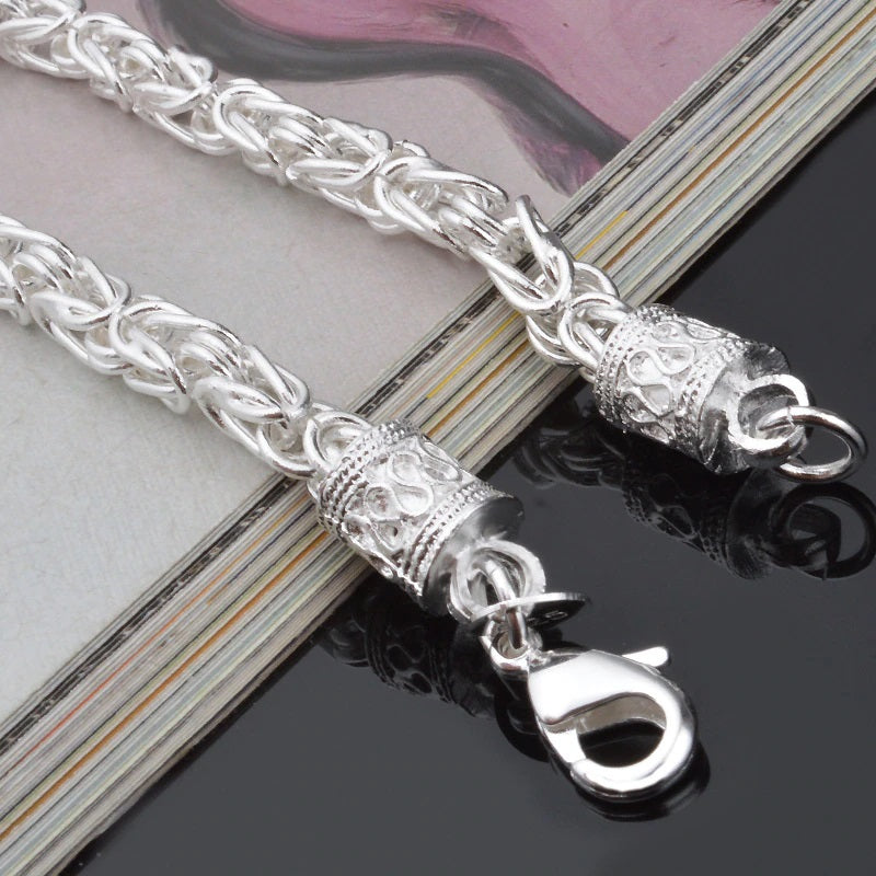 Elegant Sterling Silver Turkish Link Bracelet