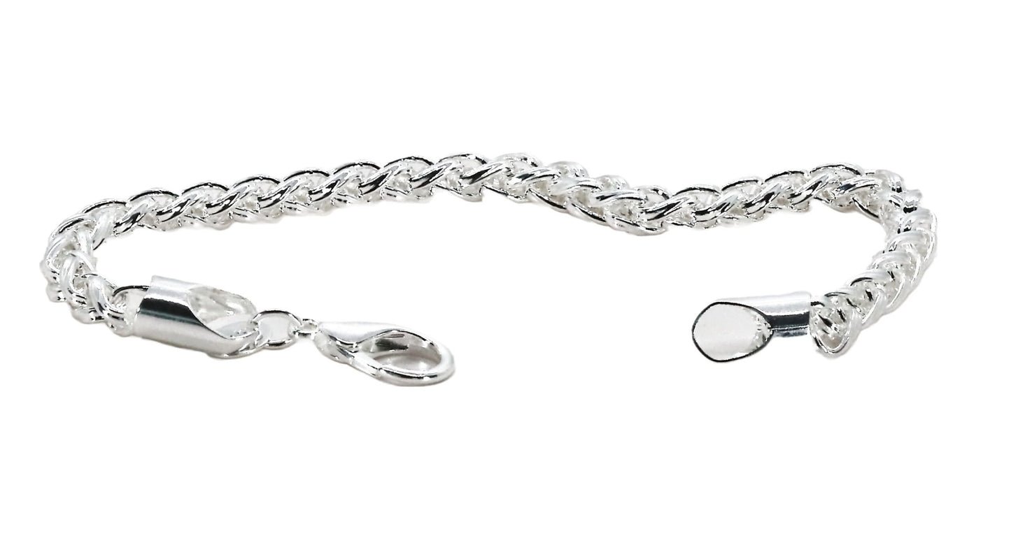 Elegant Sterling Silver Turkish Link Bracelet