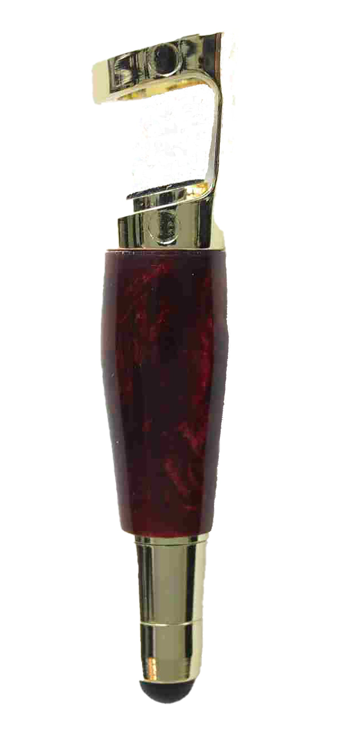 Handcrafted Smartphone Copper Color Acrylic Stand and Stylus — Accented with Golden Trimming