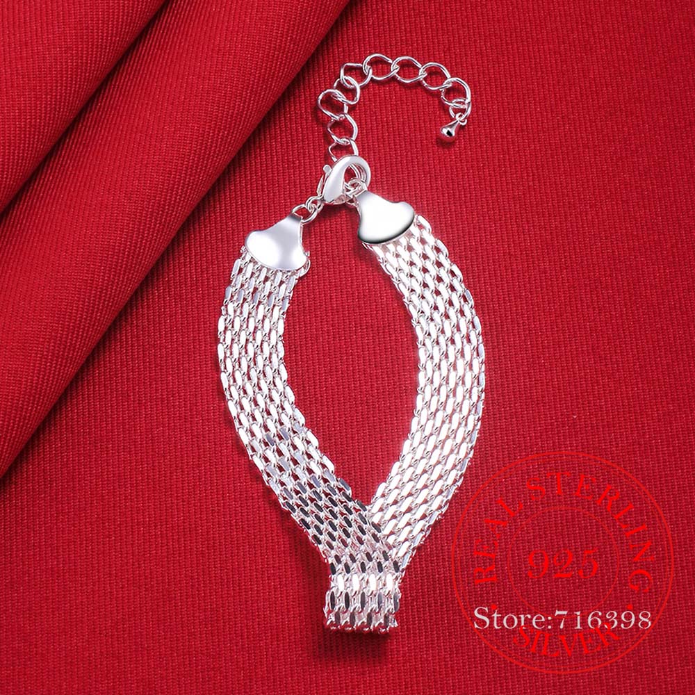 Sterling Silver Adjustable Mesh Bracelet 7-Inch to 9-Inch