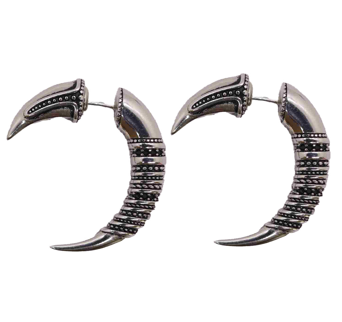 Classy and Unique Sterling  Silver Retro Demi-Hoop Earrings with Endless  Intricate Design