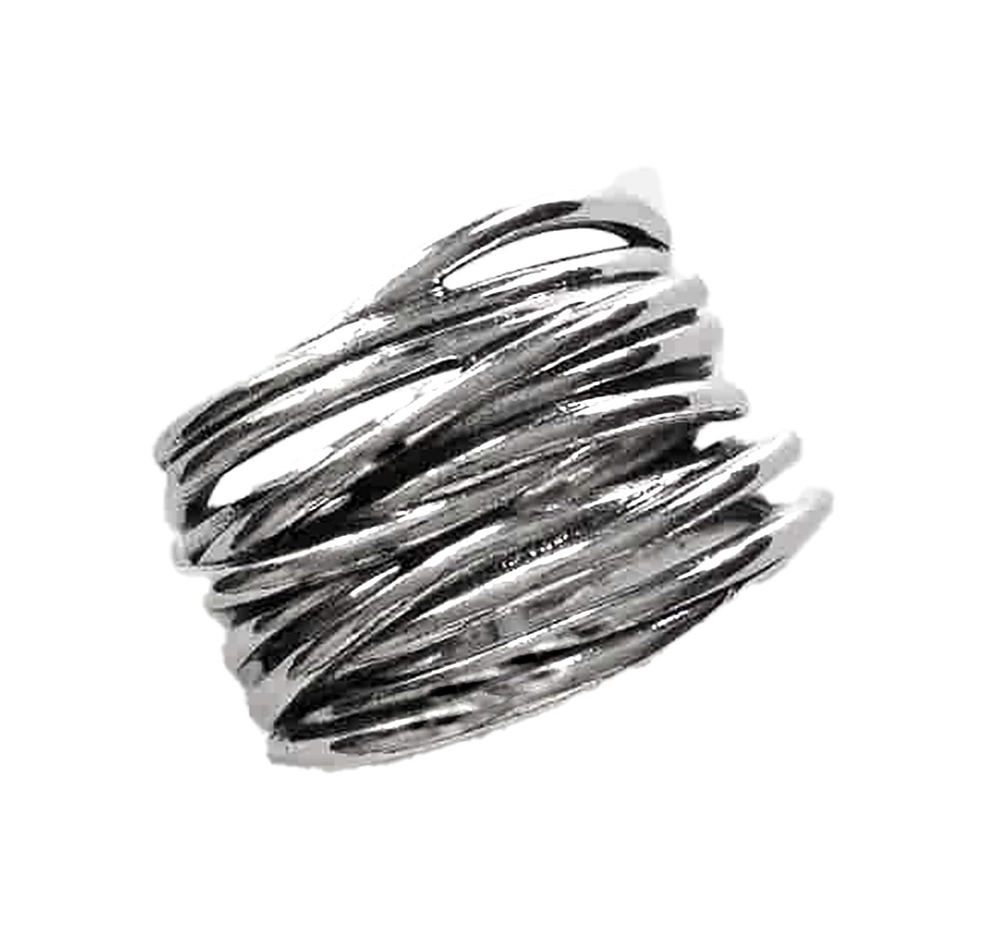 Endless Connection Sterling Silver Adjustable Puzzle Motif Ring