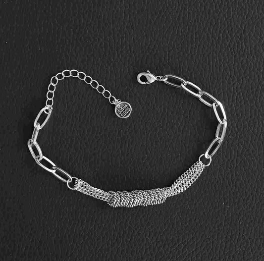 Eternal Radiance Sterling Silver Platinum-Look Bracelet