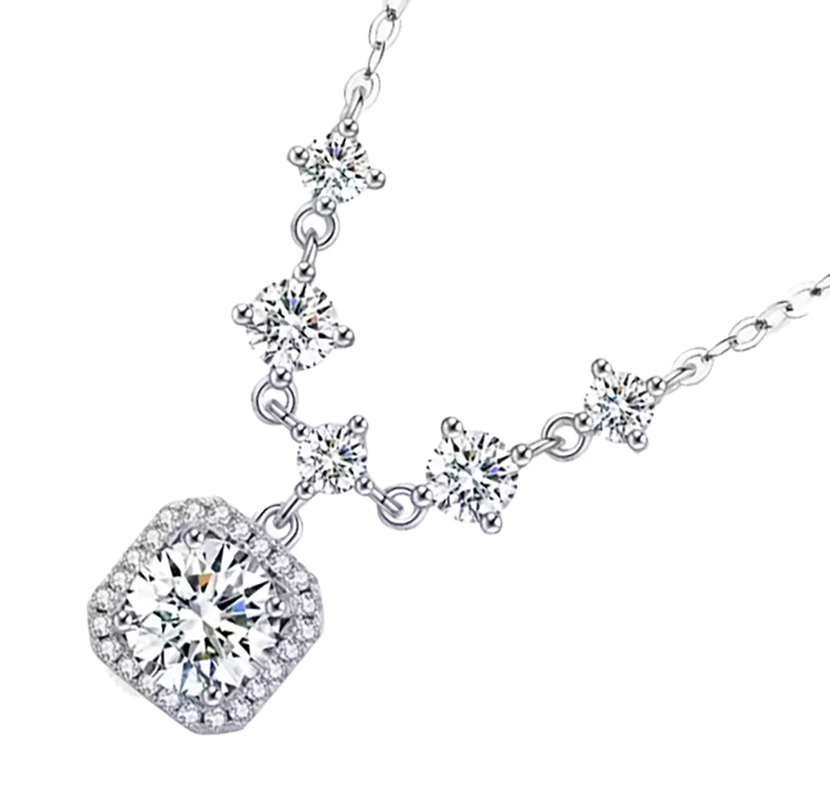 Eternal Sparkle 1.0 Carat Moissanite Sterling Silver Pendant