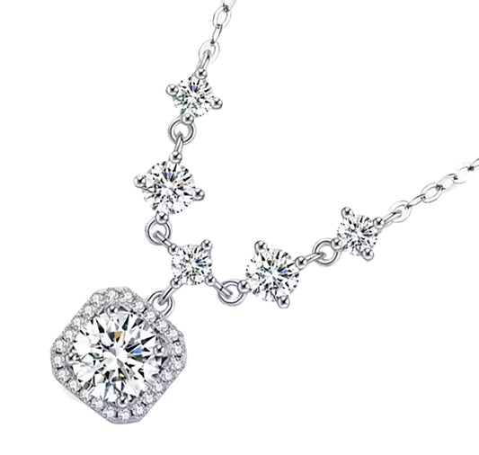 Eternal Sparkle 1.0 Carat Moissanite Sterling Silver Pendant