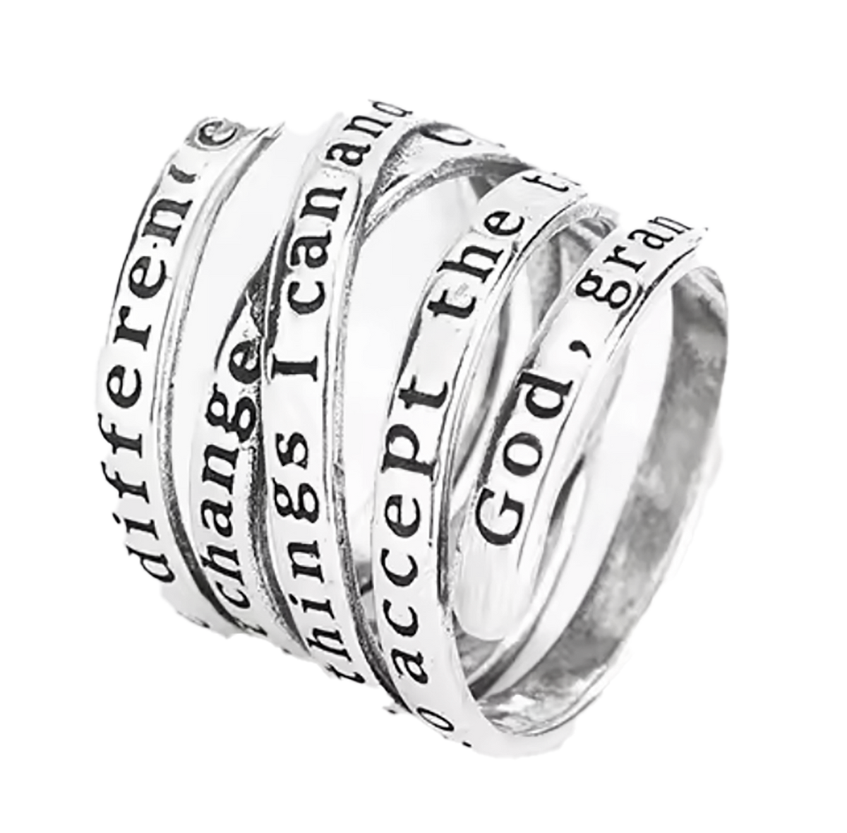 Eternal Spiral – Sterling Silver Adjustable Wrap Ring for Her