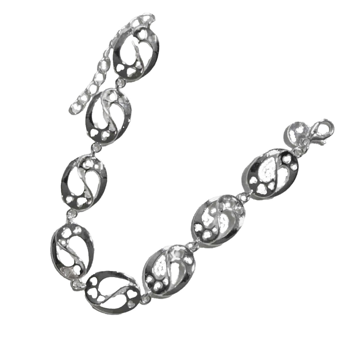 Hearts in Harmony Sterling Silver Link Bracelet –Timeless Love