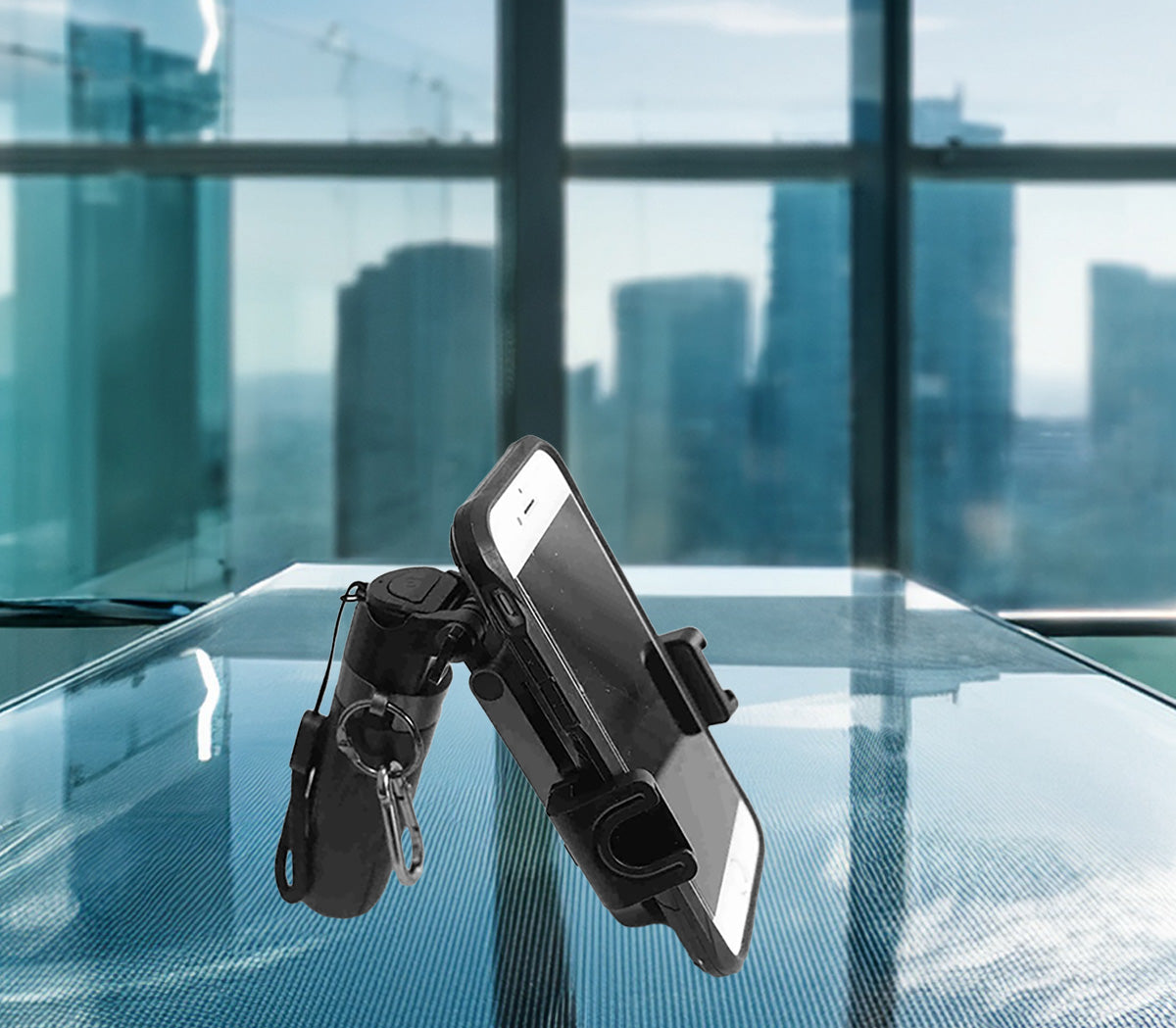 Mini Bluetooth Foldable Tripod Stand with Detachable Selfie Remote – Adjustable Aluminum & ABS Phone Holder, Extendable 4.5" to 15"