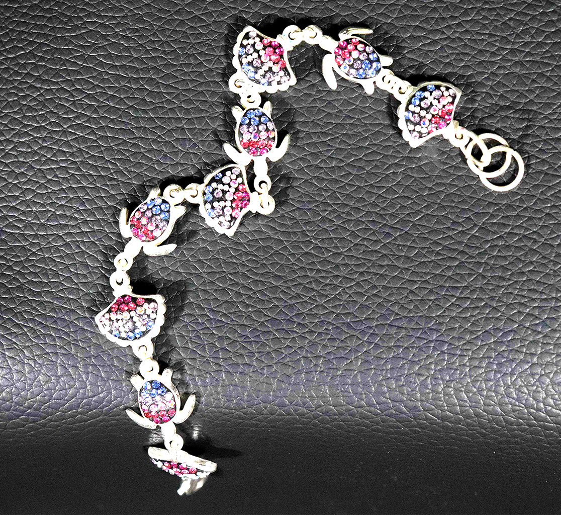 Radiant Spectrum and Rainbow Brilliance Sterling Silver Harmony Bracelet. 925ijewel.com