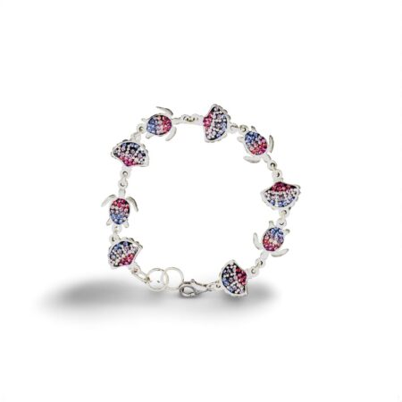 Radiant Spectrum and Rainbow Brilliance Sterling Silver Harmony Bracelet