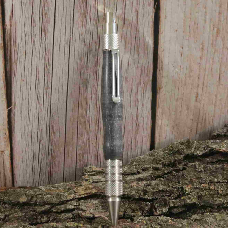 Handcrafted Black Color Acrylic With Stainless Steel Trimming Click Pen