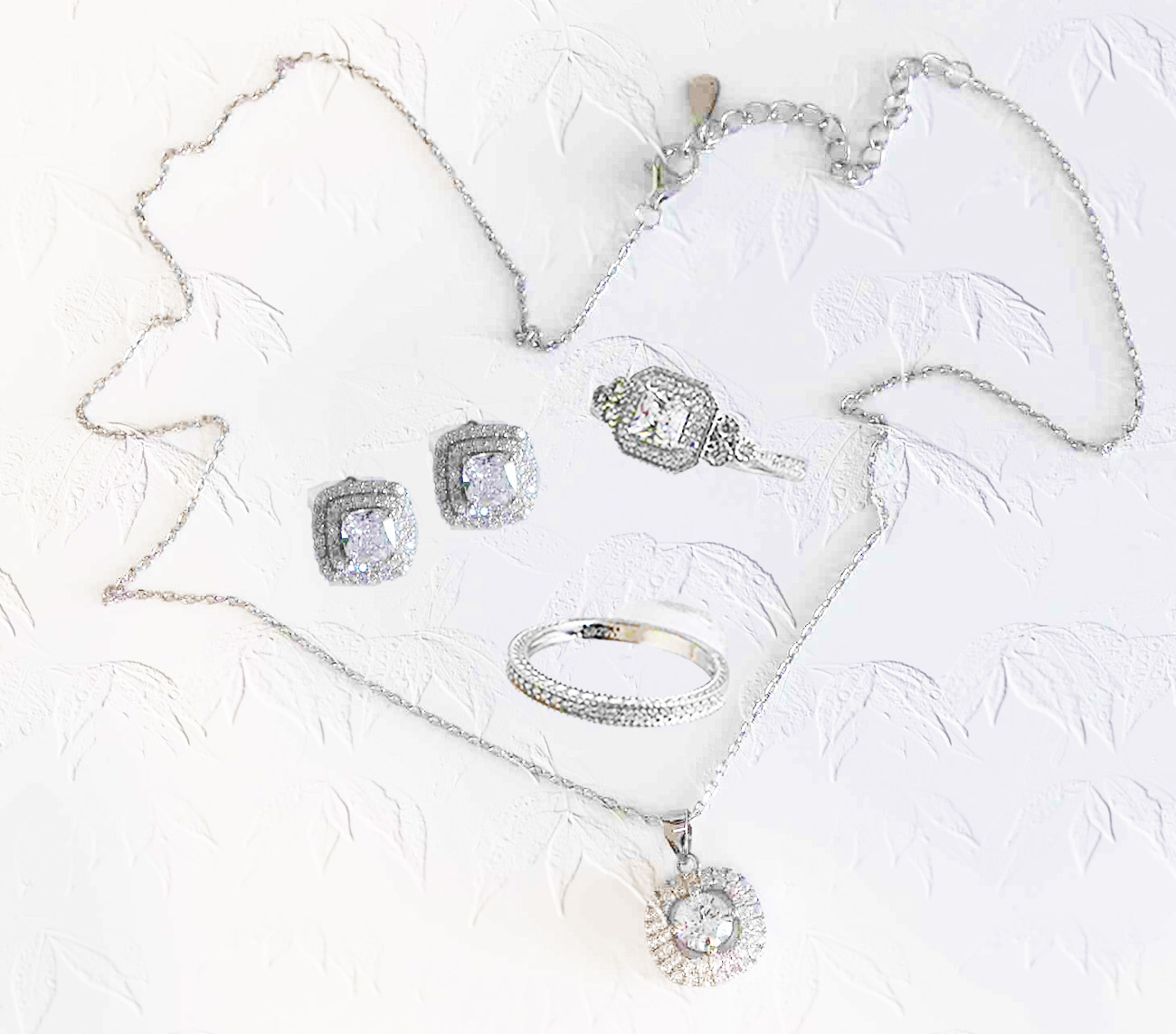 Dazzling Cushion Shape Sterling Silver Setting with Cubic Zirconia Jewelry 925ijewel.com