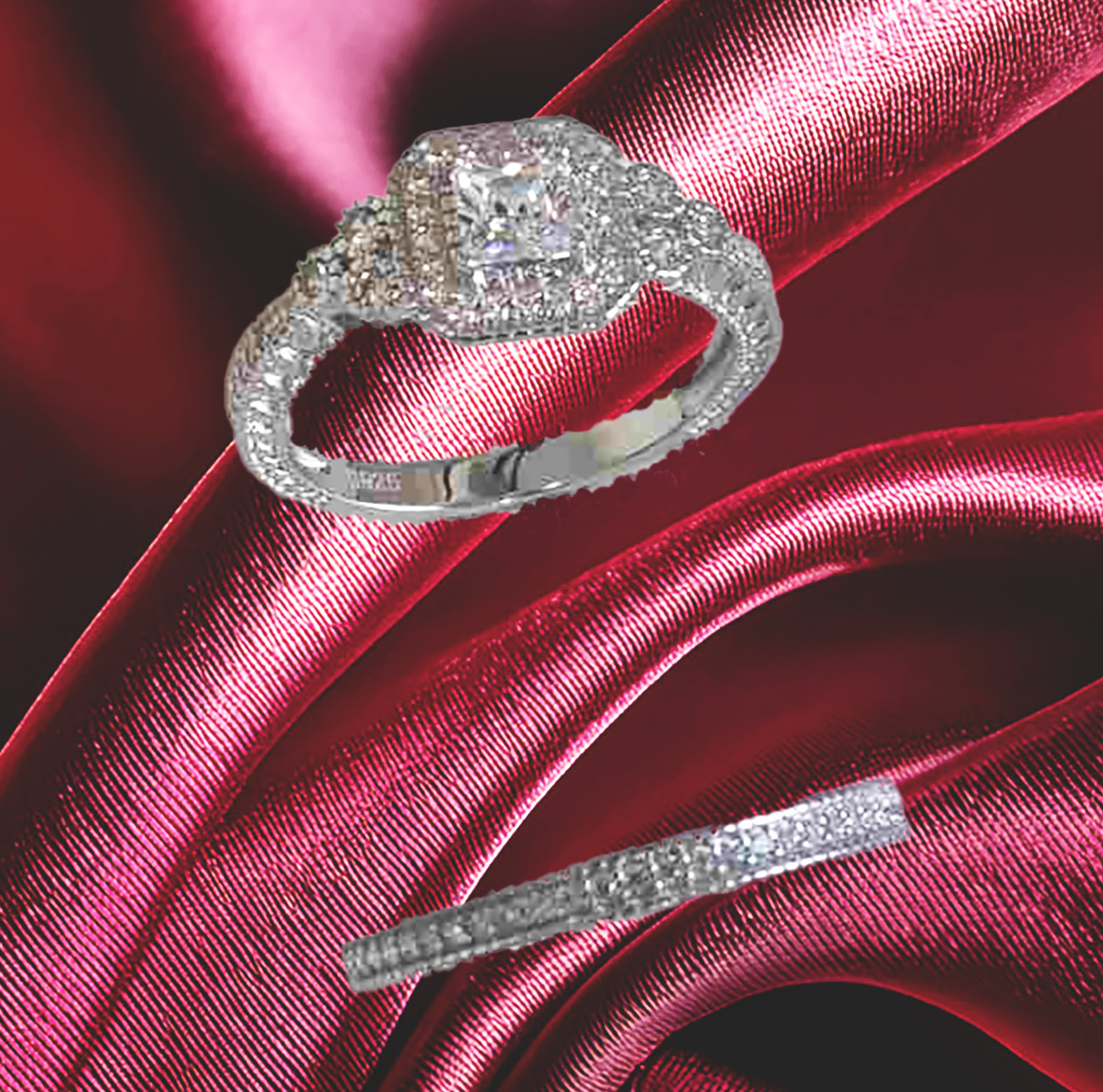 Dazzling Cushion Shape Sterling Silver Setting with Cubic Zirconia Jewelry 925ijewel.com