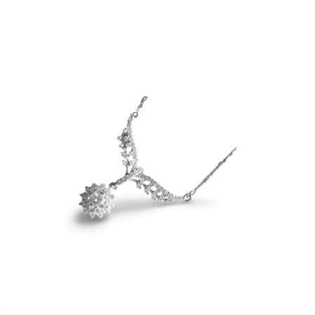 Radiant Moissanite Elegance Sterling Silver Necklace