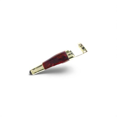 Handcrafted Smartphone Copper Color Acrylic Stand and Stylus — Accented with Golden Trimming