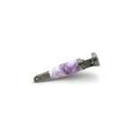Adjustable Purple and White Acrylic Smartphone Stand with Stylus – Handmade in USA