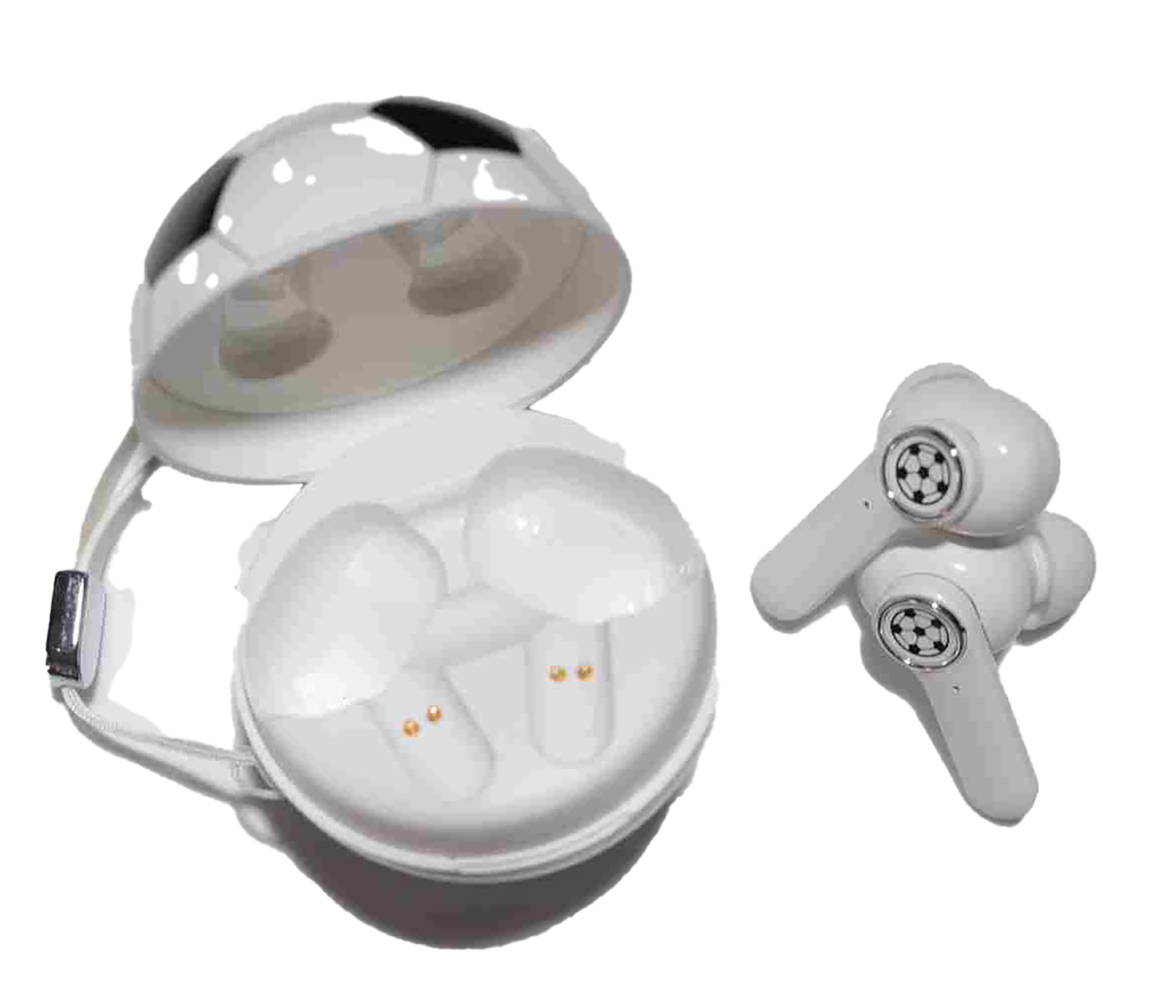 Bluetooth 5.1 Wireless Noise Cancelling Earbuds with HIFI Sound, Touch Control, IPX6 Waterproof, Soccer Ball Charging Case 925ijewel.com