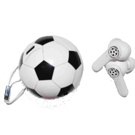Bluetooth 5.1 Wireless Noise Cancelling Earbuds with HIFI Sound, Touch Control, IPX6 Waterproof, Soccer Ball Charging Case 925ijewel.com