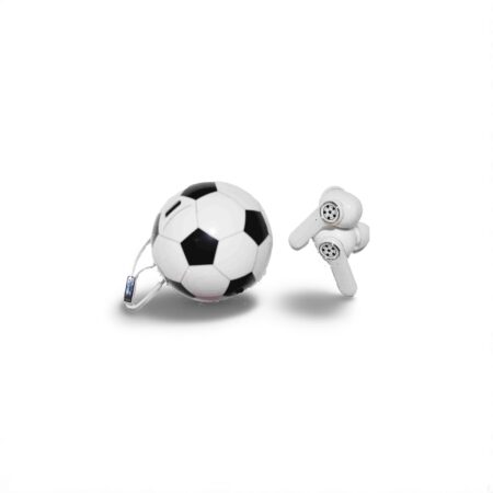 Bluetooth 5.1 Wireless Noise Cancelling Earbuds with HIFI Sound, Touch Control, IPX6 Waterproof, Soccer Ball Charging Case