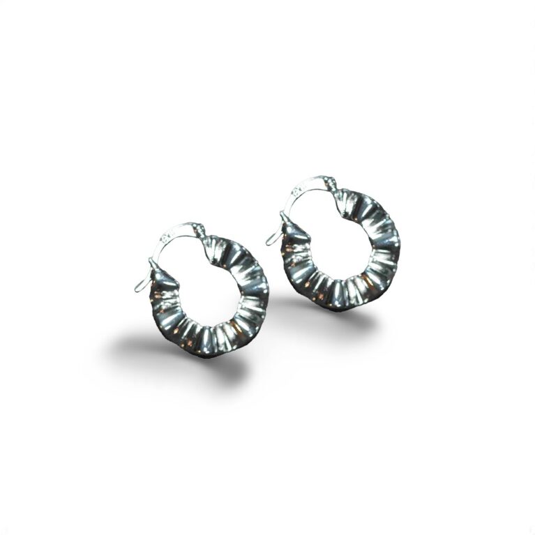 Timeless 17.5mm Hammered Sterling Silver Hoop Earrings – Elegant, Lightweight & Hypoallergenic Hoops for Everyday Chic