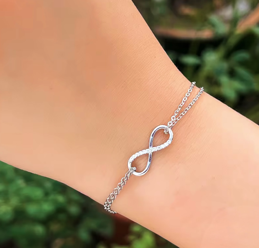 Forever Love Sparkle Set – Sterling Silver Necklace, Bracelet and Earrings. 925ijewel.com