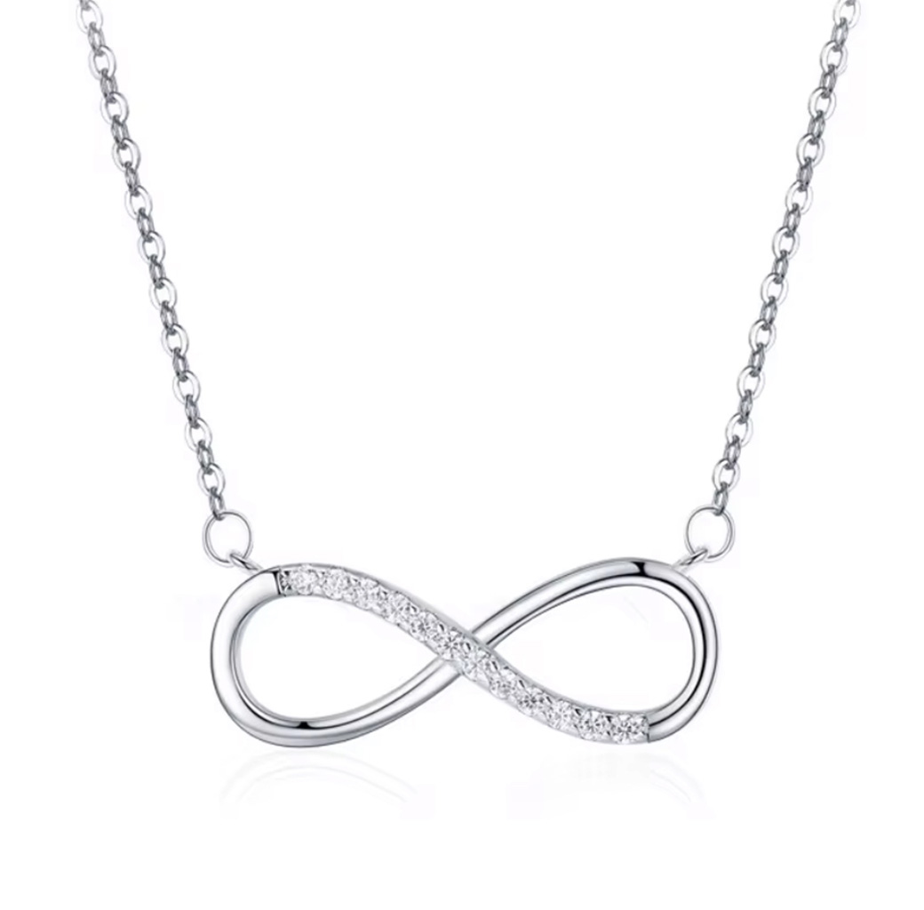 Forever Love Sparkle Set – Sterling Silver Necklace, Bracelet and Earrings. 925ijewel.com