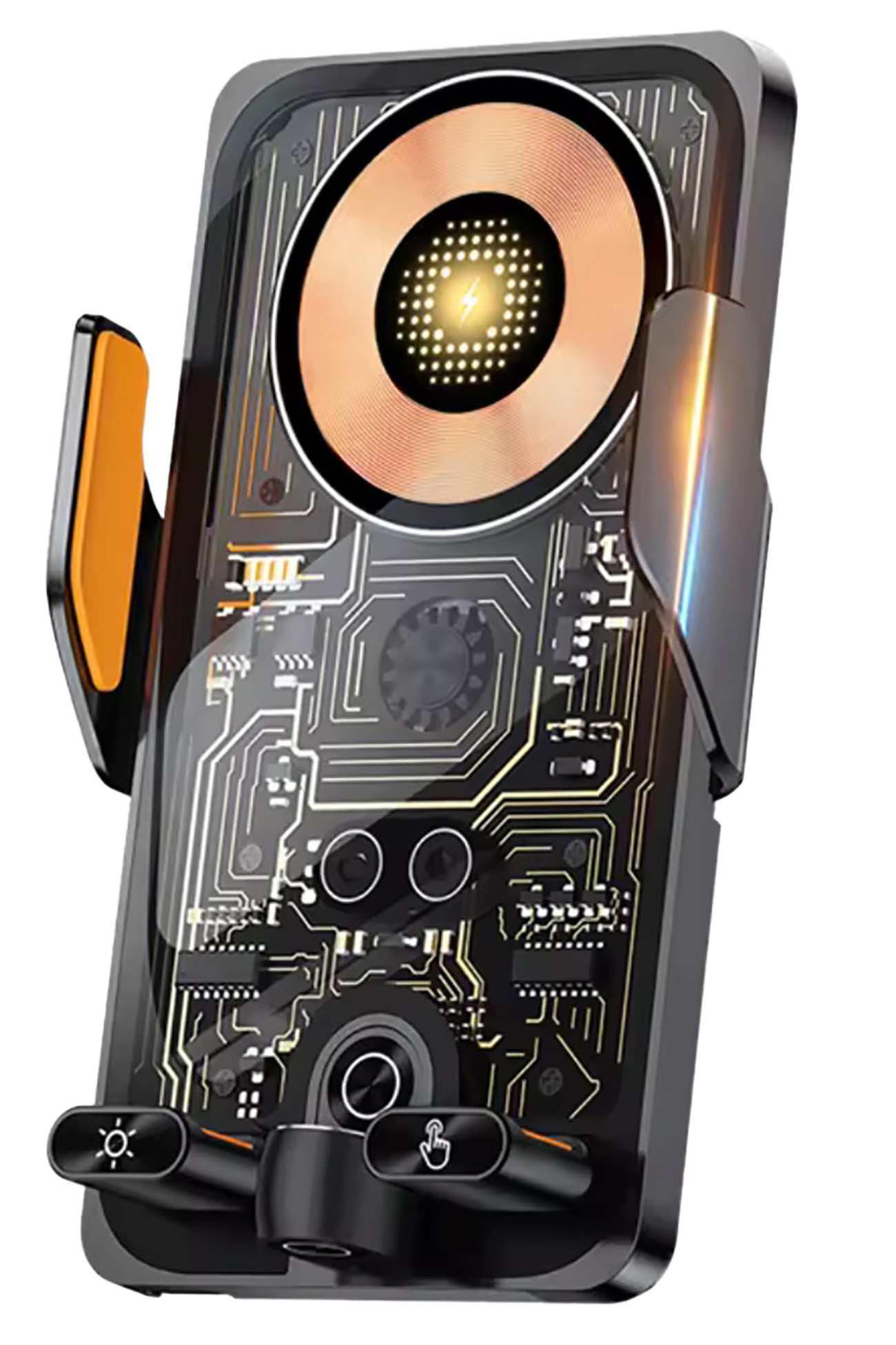 Hi-Tech Wireless Infrared Auto Clamp Car Charger – Fast Qi Charging, Smart Sensor 925ijewel.com