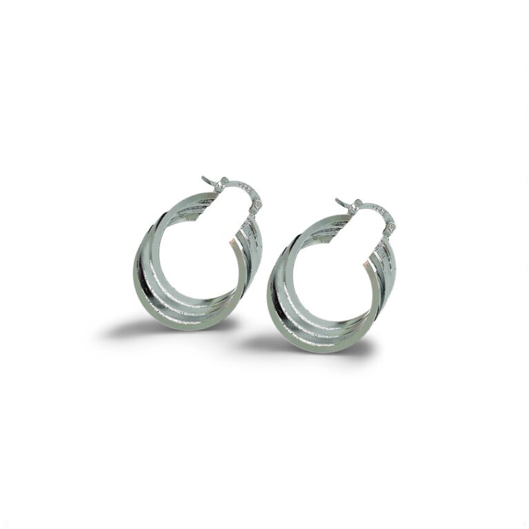 Elegant 29mm Sterling Silver Multi-Hoop Earrings – Lightweight, Hypoallergenic & Stylish Layered Design for Modern Elegance