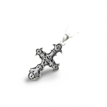 Sterling Silver Vintage Cross Necklace on Italian Box Chain – Elegant Faith-Inspired Jewelry Gift