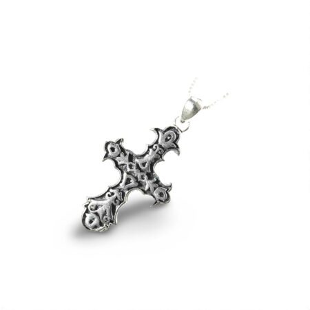 Sterling Silver Vintage Cross Necklace on Italian Box Chain – Elegant Faith-Inspired Jewelry Gift