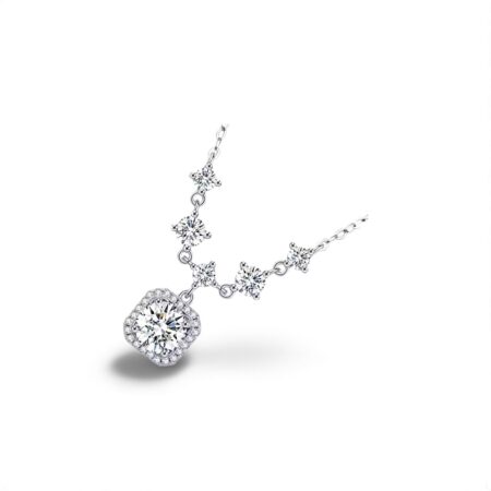 Eternal Sparkle 1.0 Carat Moissanite Sterling Silver Pendant