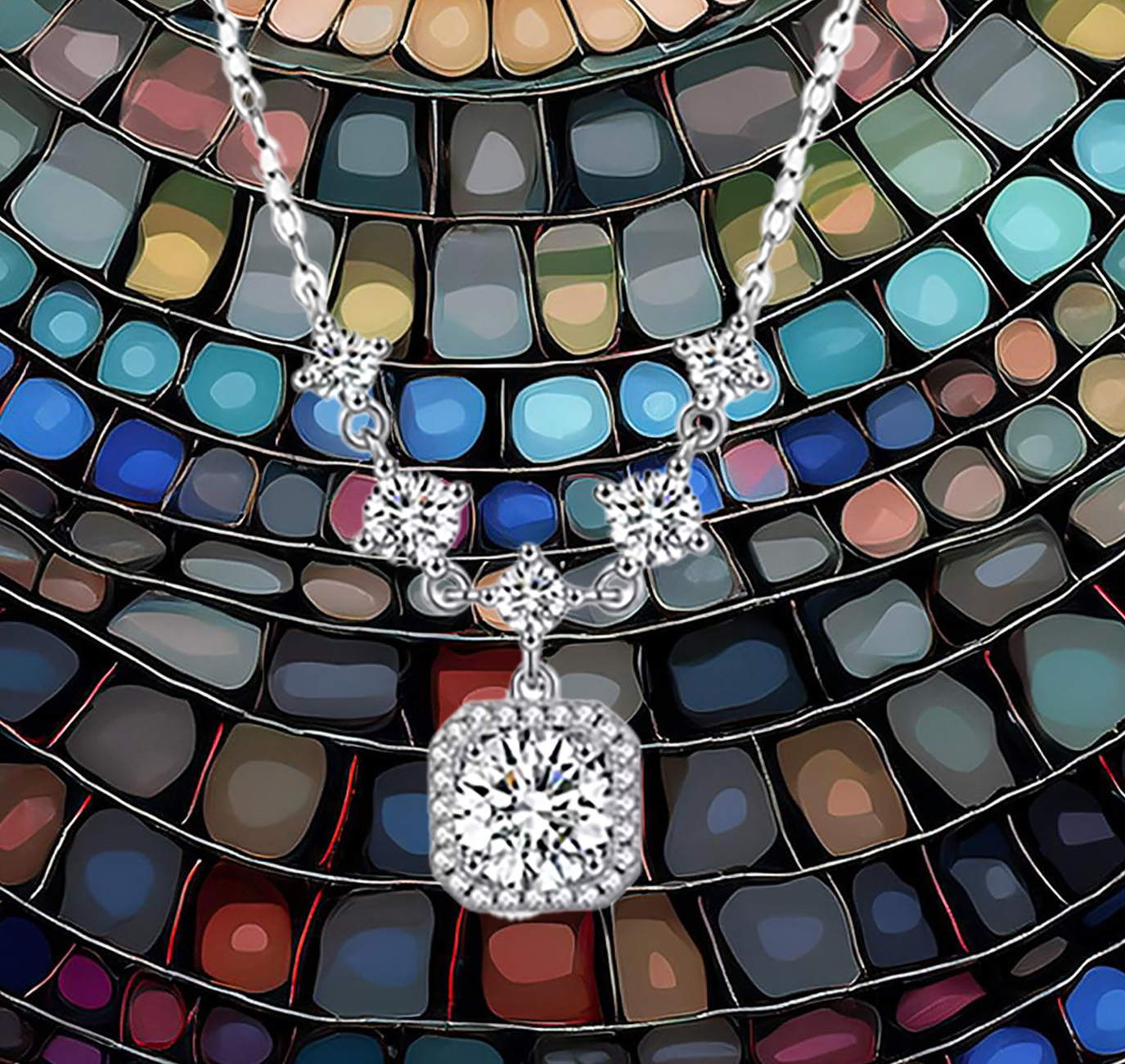 Eternal Sparkle 1.0 Carat Moissanite Sterling Silver Pendant. 925ijewel.com