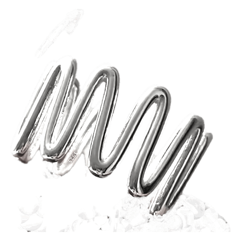 Waves of the Heart – Modern Sterling Silver Zigzag Ring