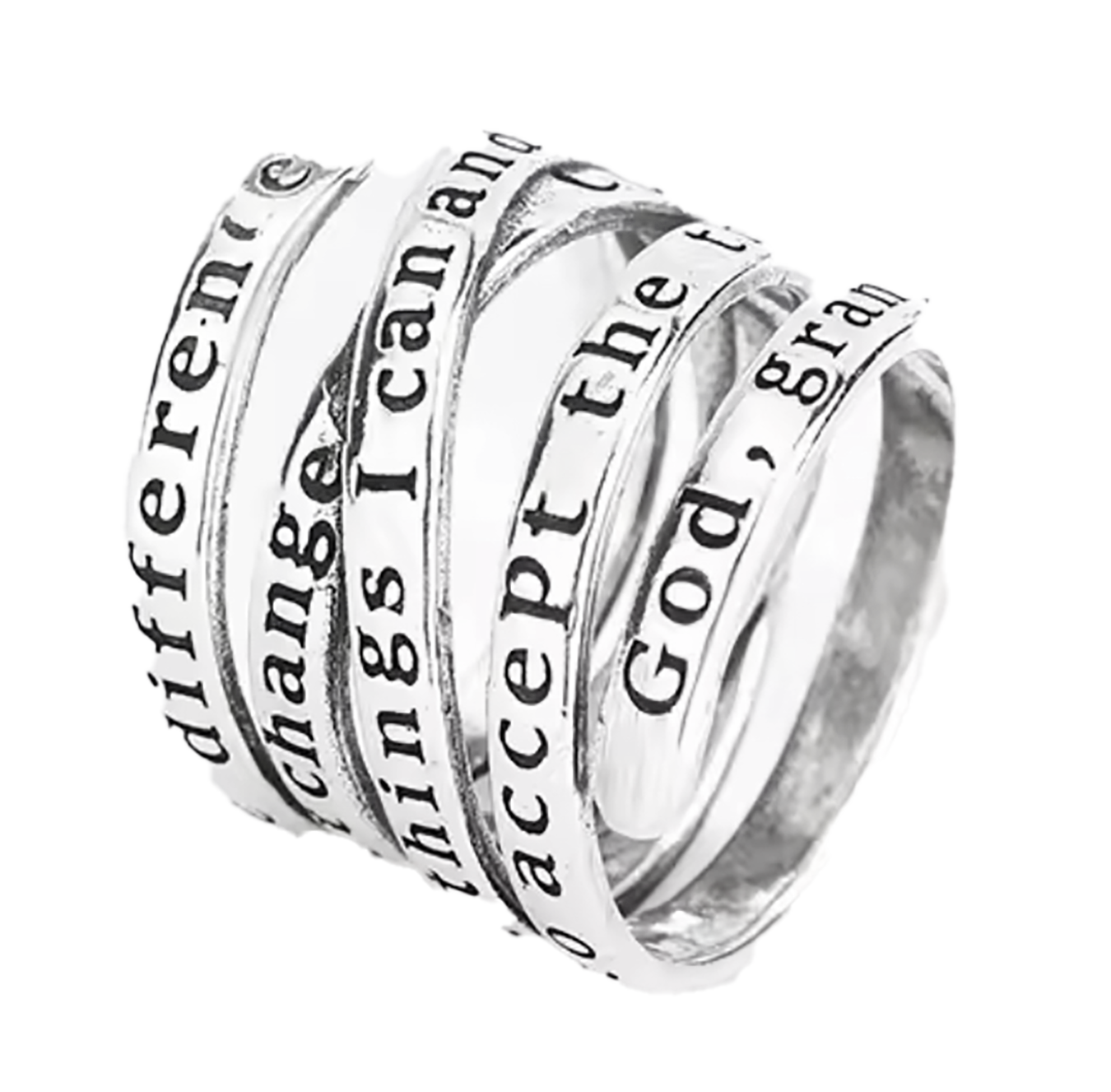 Eternal Spiral – Sterling Silver Adjustable Wrap Ring for Her. 925ijewel.com