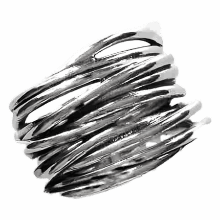 Endless Connection” Sterling Silver Adjustable Puzzle Motif Ring