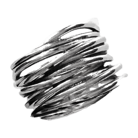 Endless Connection” Sterling Silver Adjustable Puzzle Motif Ring